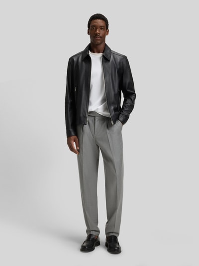 BOSS Tapered Hose aus reiner Schurwolle Modell 'PERINO' Hellgrau 1