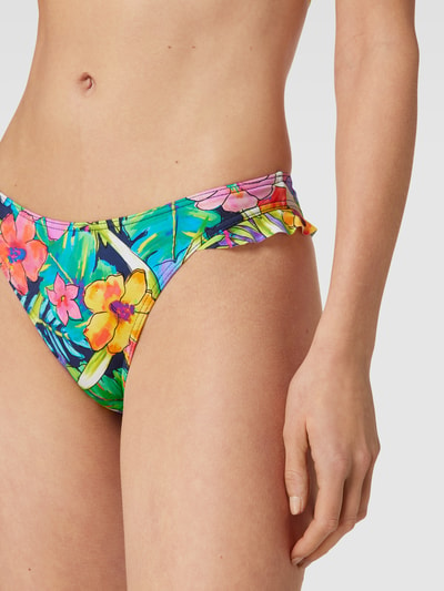 Banana Moon Bikini-Slip mit Allover-Print Modell 'BAILA LEILANI' Marine 3