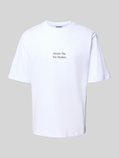 REVIEW T-Shirt mit Statement-Print Weiss 2