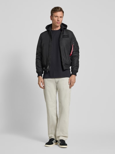 Alpha Industries Bomberjacke mit Kapuze Modell 'MA-1' Black 1