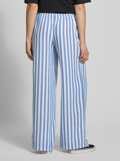 Review Wide leg pyjamabroek met tunnelkoord Bleu - 5