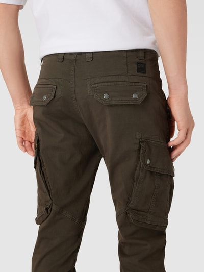 Alpha Industries Cargobroek met labeldetails, model 'COMBAT' Donkergrijs - 3