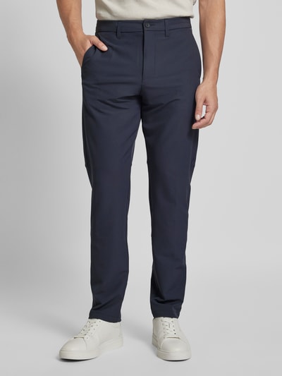 BOSS Green Regular fit stoffen broek met steekzakken, model 'Commuter' Donkerblauw - 4