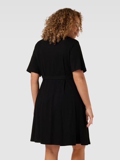 ONLY CARMAKOMA PLUS SIZE knielanges Kleid in Wickel-Optik Modell 'APRIL' Black 5