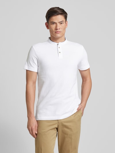 Tom Tailor Regular Fit Poloshirt mit Strukturmuster Weiss 4