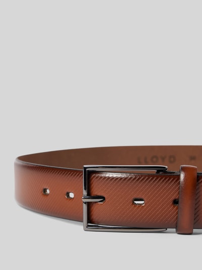 Lloyd Men's Belts Ledergürtel mit Strukturmuster Cognac 2