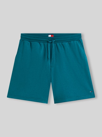 Tommy Jeans Bermudy o kroju relaxed fit z mieszanki bawełny z tunelem Zielony 2