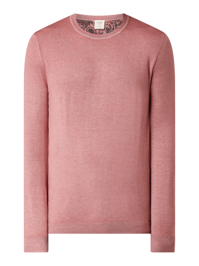 OLYMP Level Five Body Fit Pullover aus Schurwolle Pink 2