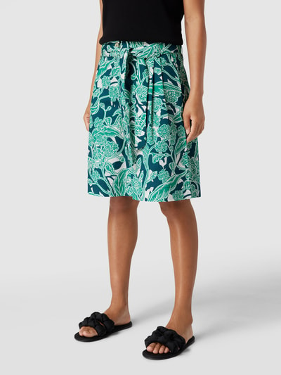 Christian Berg Woman Shorts met all-over motief Smaragdgroen - 4