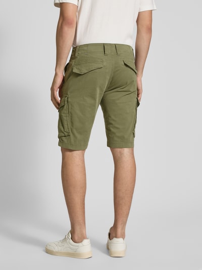 PME Legend Slim Fit Cargoshorts mit Label-Print Modell 'NORDROP' Oliv 5
