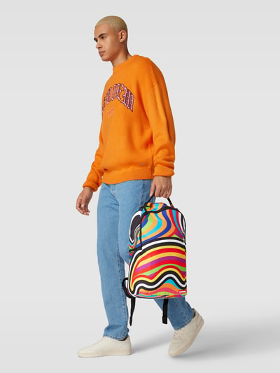 Sprayground Rucksack mit Allover-Muster Modell 'GROOVY WAVES' Orange 1