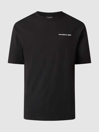 Colourful Rebel T-shirt o kroju oversized z bawełny ekologicznej Czarny 2