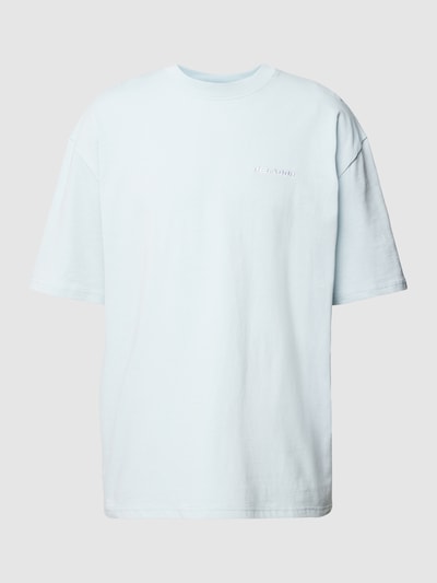 PEGADOR Oversized T-Shirt mit Label-Stitching Aqua 2