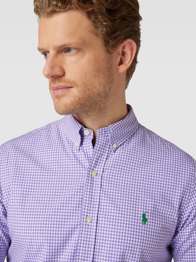 Polo Ralph Lauren Slim Fit Freizeithemd mit Vichy-Karo Lavender 3