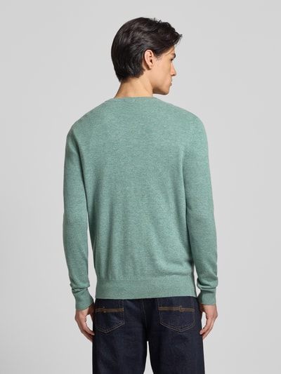 Christian Berg Men Strickpullover aus Wolle-Kaschmir-Mix mit V-Ausschnitt Schilf Melange 5