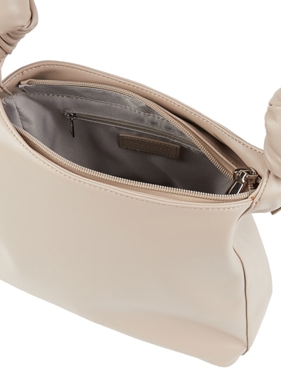 Seidenfelt Hobo Bag in Leder-Optik Taupe 3