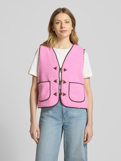 LOLLYS LAUNDRY Weste mit aufgesetzten Taschen Modell 'Hugo' Pink 4