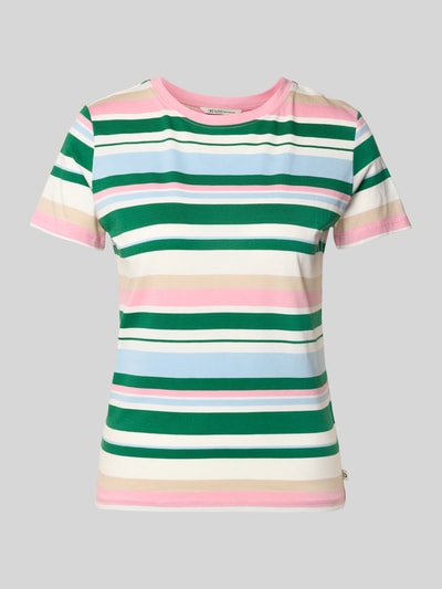 Tom Tailor Denim Boxy Fit T-Shirt mit Streifenmuster Offwhite 2
