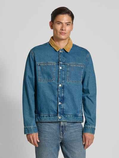Armedangels Relaxed Fit Jeansjacke aus reiner Baumwolle Modell 'AASHTON' Blau 4