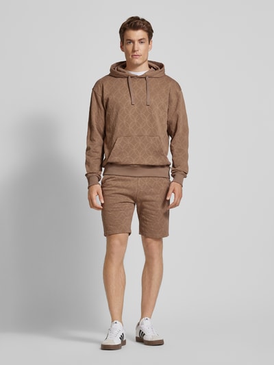 Scotch & Soda Hoodie mit Strukturmuster Modell 'Terry' Beige 1