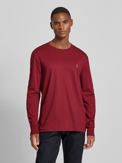 Polo Ralph Lauren Custom Slim Fit Longsleeve mit Rundhalsausschnitt Bordeaux 4