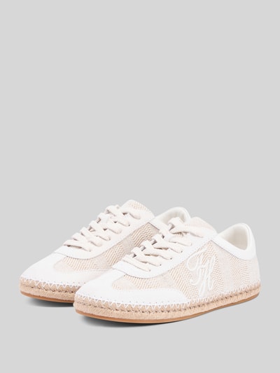 Productfoto, Sneaker met logo stickerei van Tommy Hilfiger in tweekleurige look met gestikt logo, afgeronde punt, platte hak, vetersluiting