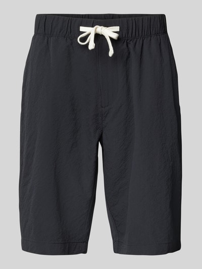 MCNEAL Korte regular fit broek met structuurmotief Marineblauw - 2