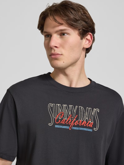JACK & JONES Relaxed Fit T-Shirt mit Motiv-Print Modell 'Vintage' Graphit 3