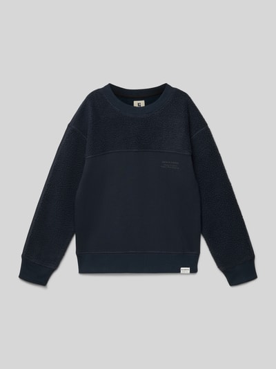 Garcia Sweatshirt mit gerippten Abschlüssen Dunkelblau 1