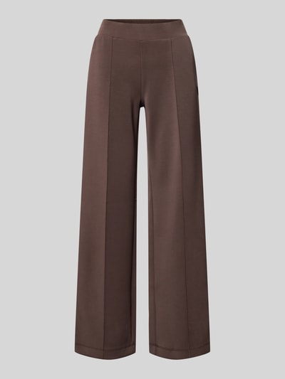 Produktfoto, braune Straight Fit Stoffhose mit Modal-Anteil Modell 'Olympe' von Guess Activewear, Elastischer-Material-Mix