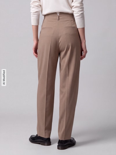 MAX&Co. Barrel Fit Bundfaltenhose mit Viskose-Anteil Modell 'BRUNO' Camel 5