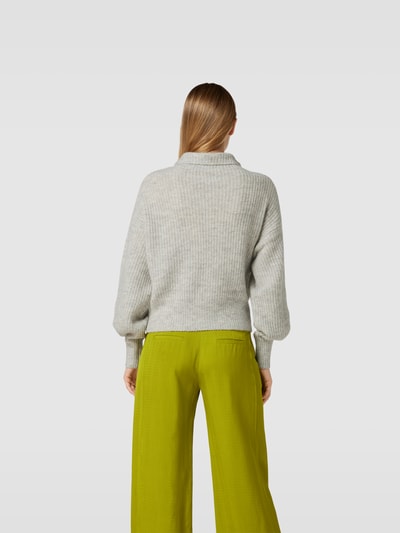 Designers Remix Oversized Pullover in Strick-Optik Mittelgrau Melange 5