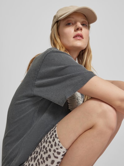 Anine Bing Oversized T-Shirt mit Label-Print Dunkelgrau 3