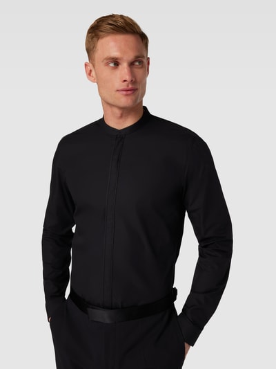 HUGO Extra Slim Fit Business-Hemd mit Stehkragen Modell 'Enrique' Black 3