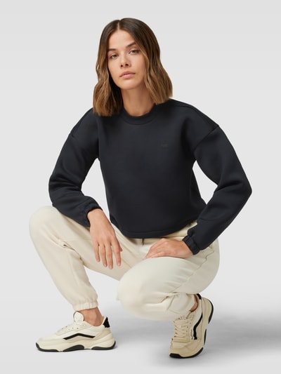 Lacoste Sport Cropped Sweatshirt mit überschnittenen Schultern Black 1