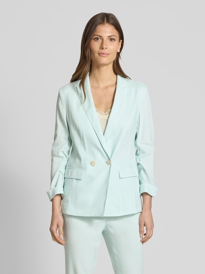 Marc Cain Linnen blazer met reverskraag Mintgroen - 4