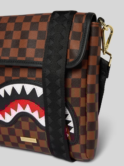 Sprayground Handtas met schouderband, model 'SAWTOOTH SHARKS IN PARIS' Donkerbruin - 3