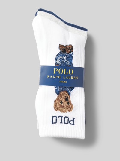 Polo Ralph Lauren Sokken met labeldetail in een set van 3 paar Marineblauw - 3