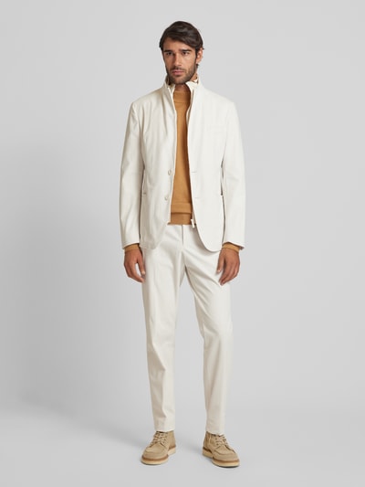 BOSS Slim Fit Cordhose mit Bügelfalten Modell 'Perin' Offwhite 1