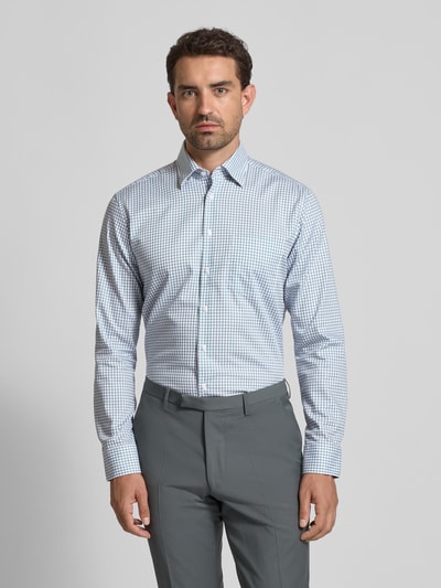 SEIDENSTICKER REGULAR FIT Koszula biznesowa o kroju regular fit z kołnierzykiem typu kent i kieszenią na piersi Zielony 4