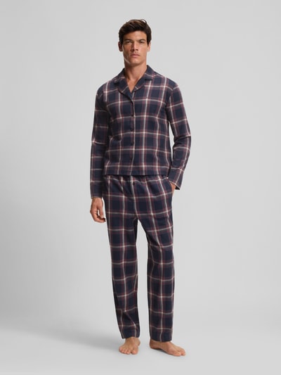 BOSS Regular Fit Pyjama-Hose aus Baumwoll-Viskose-Mix Modell 'HOLIDAY PANTS' Dunkelblau 1