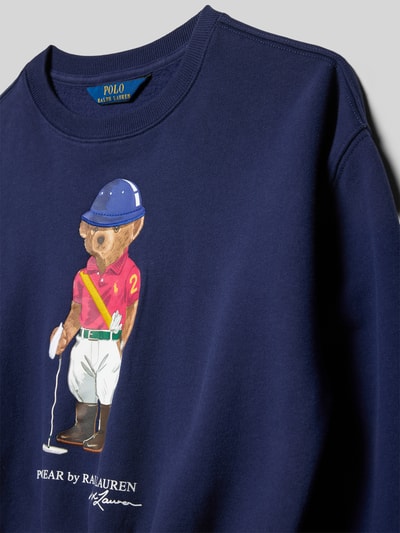 Produktfoto, bluza Sweatshirt mit Label-Print od Polo Ralph Lauren Teens z mieszanki bawełny, luźny krój, prążkowane wykończenia, okrągły dekolt, nadruk z logo.