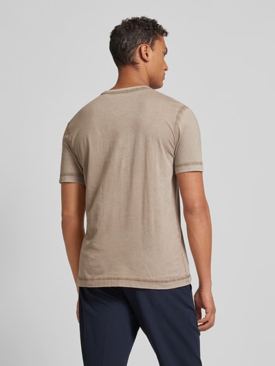 BOSS Orange T-shirt met labelprint, model 'Tokks' Beige - 5