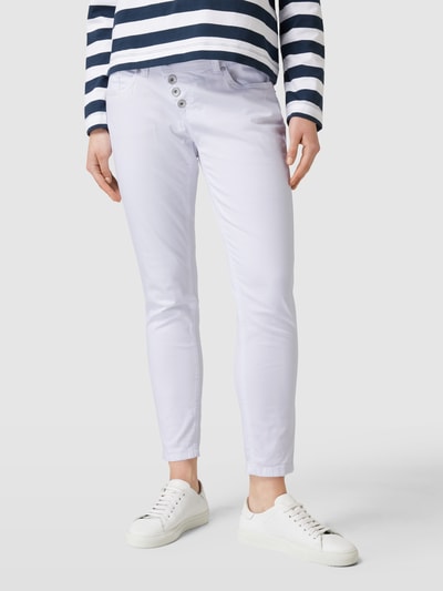 Buena Vista Spodnie o skróconym kroju slim fit model ‘Malibu’ Biały 4