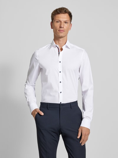 OLYMP Level Five Slim Fit Business-Hemd mit extra langem Arm Modell 'New York' Weiss 4