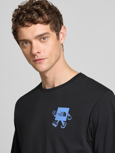 The North Face T-shirt met labelprint Metallic zwart - 3