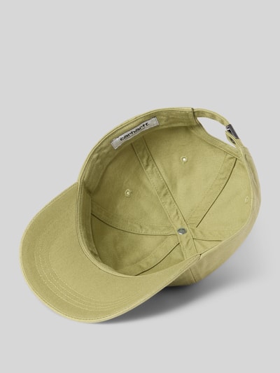 Produktfoto, Basecap mit Label-Stitching Modell 'Madison' von Carhartt Work In Progress aus Reine Baumwolle, verstärkter Schirm, Größenverstellbar, olivegrün, texturierte Oberfläche
