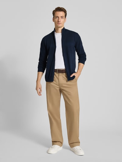 Lindbergh Cardigan met opstaande kraag en ritssluiting Donkerblauw - 1