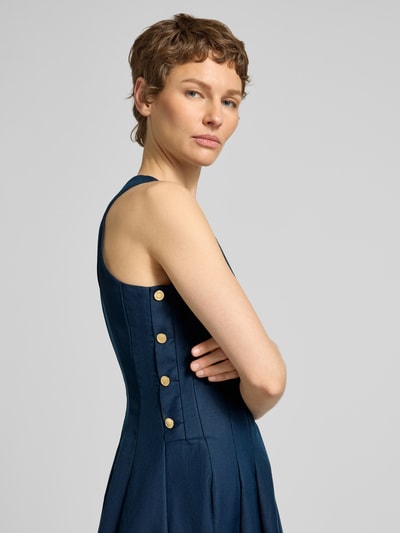 Tommy Hilfiger Tailliertes Freizeitkleid mit Leinen und Viskose-Anteil Marine 3