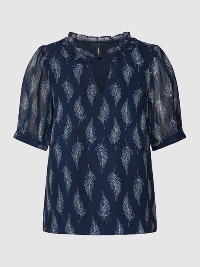 Vero Moda Blouse met pofmouwen, model 'SARA' Marineblauw - 2